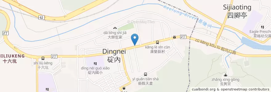 Mapa de ubicacion de 大方碳烤三明治 en Taiwan, 臺灣省, 瑞芳區, 基隆市, 暖暖區.