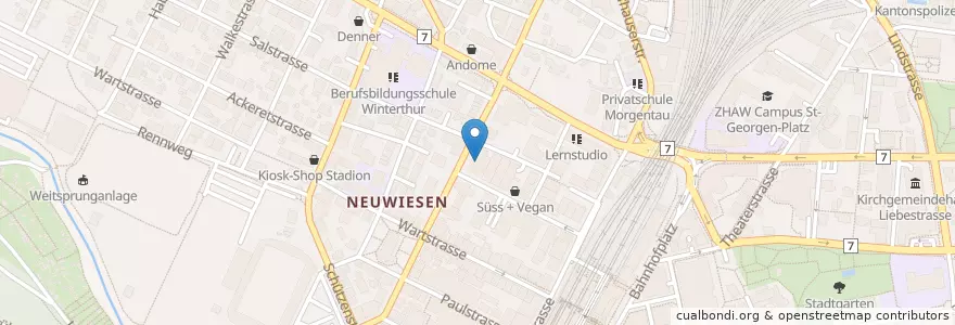 Mapa de ubicacion de we-care en Svizzera, Zurigo, Bezirk Winterthur, Winterthur.