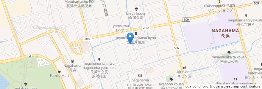 Mapa de ubicacion de Izakaya 天 en Japan, Präfektur Shiga, 長浜市.
