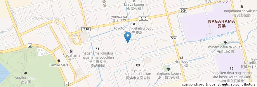 Mapa de ubicacion de 武田歯科医院 en Japon, Préfecture De Shiga, 長浜市.
