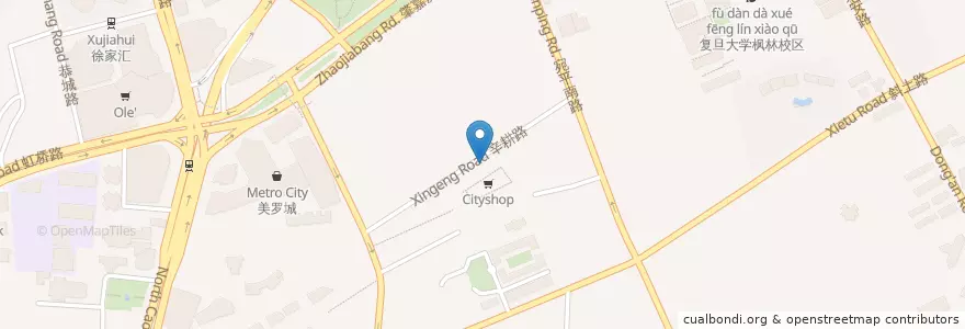Mapa de ubicacion de Starbucks en China, Xangai, 徐汇区.