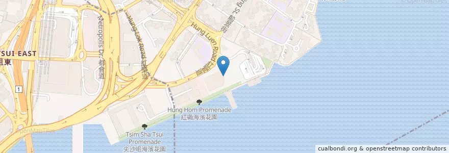 Mapa de ubicacion de 紅磡（紅鸞道） Hung Hom (Hung Luen Road) en Cina, Guangdong, Hong Kong, Kowloon, Nuovi Territori, 九龍城區 Kowloon City District.