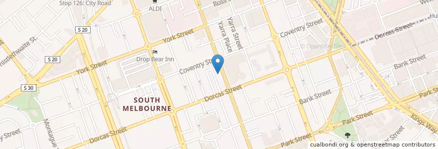 Mapa de ubicacion de NAB en أستراليا, ولاية فيكتوريا, City Of Port Phillip.