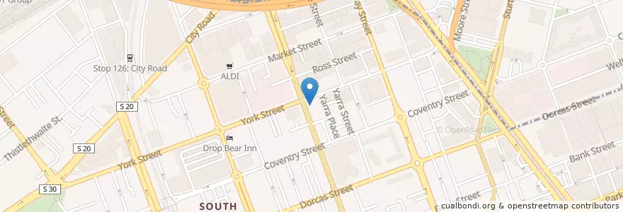 Mapa de ubicacion de The Clarendon en Australia, Victoria, City Of Port Phillip.