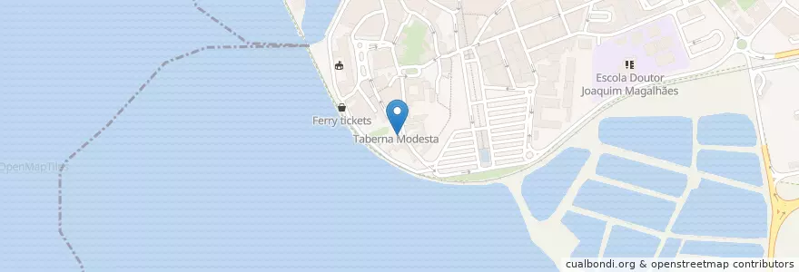 Mapa de ubicacion de O Castelo en 포르투갈, Algarve, Algarve, Faro, Faro, Faro.