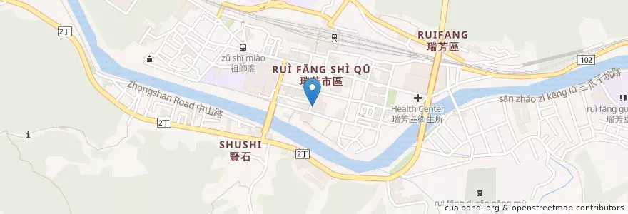 Mapa de ubicacion de 大家樂牛排 en Tayvan, 新北市, 瑞芳區.
