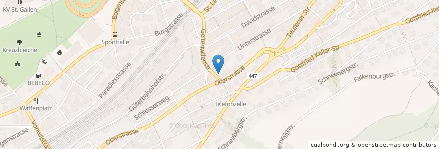 Mapa de ubicacion de Haki's Shisha Lounge en Svizzera, San Gallo, Wahlkreis St. Gallen, St. Gallen.