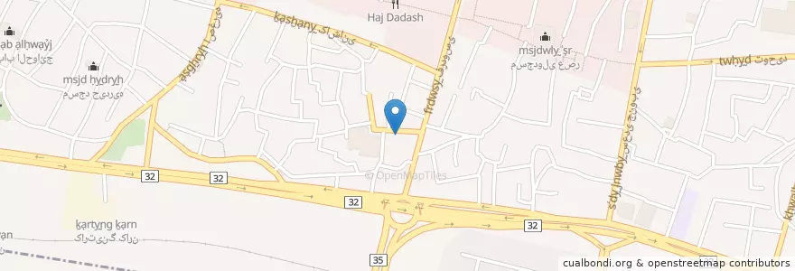 Mapa de ubicacion de داروخانه دکتر منتظری en İran, Zencan Eyaleti, شهرستان زنجان, بخش مرکزی, زنجان.