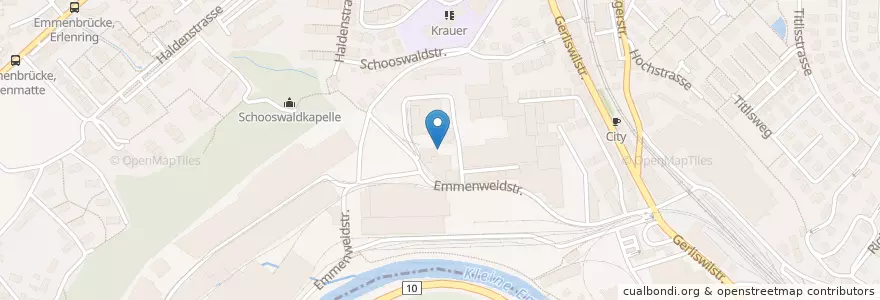 Mapa de ubicacion de CKW en سويسرا, Luzern, Emmen.