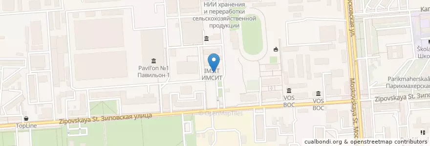 Mapa de ubicacion de Академия маркетинга и социально-информационных технологий en Russia, South Federal District, Krasnodar Krai, Krasnodar Municipality.