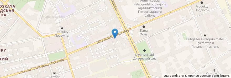 Mapa de ubicacion de ТЧК en Russia, Northwestern Federal District, Leningrad Oblast, Saint Petersburg, Petrogradsky District, Округ Кронверкское.