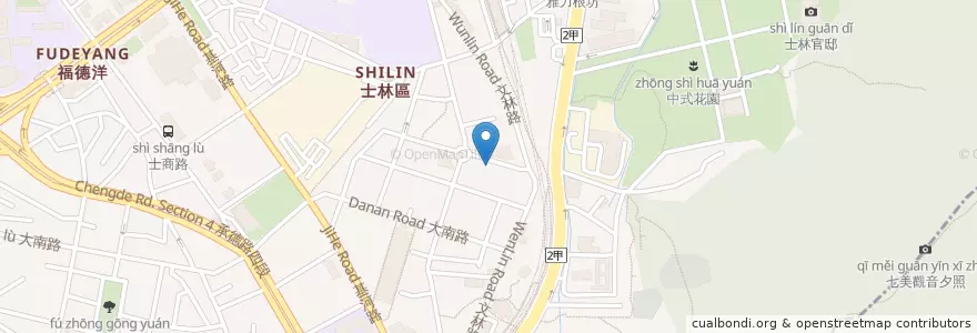 Mapa de ubicacion de 常牲中醫診所 en 臺灣, 新北市, 臺北市, 士林區.