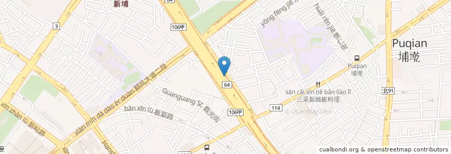 Mapa de ubicacion de 民生分隊 en Taiwán, Nuevo Taipéi, 板橋區.
