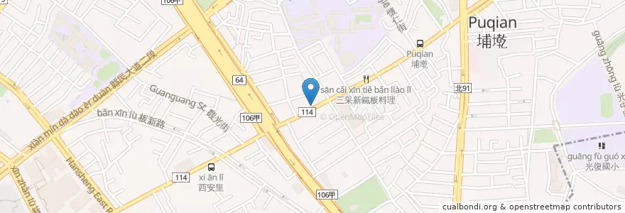 Mapa de ubicacion de 埔墘郵局 en 臺灣, 新北市, 板橋區.