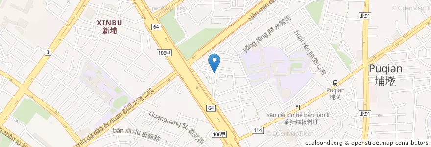 Mapa de ubicacion de 板橋紫玉宮 en Tayvan, 新北市, 板橋區.