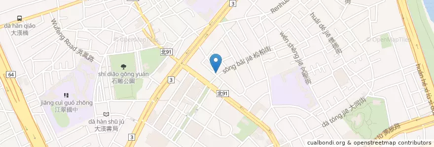 Mapa de ubicacion de 全國健康素食 en 臺灣, 新北市, 板橋區.