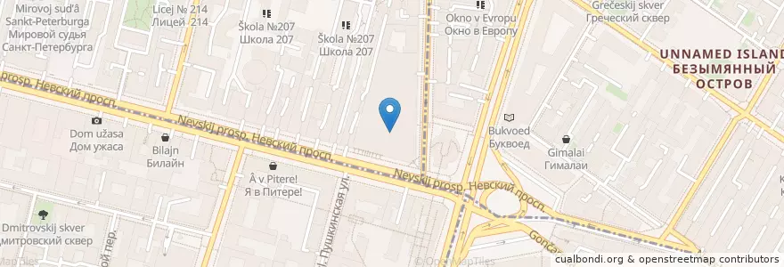 Mapa de ubicacion de Забыли Сахар en 俄罗斯/俄羅斯, Северо-Западный Федеральный Округ, 列宁格勒州, Санкт-Петербург, Центральный Район.
