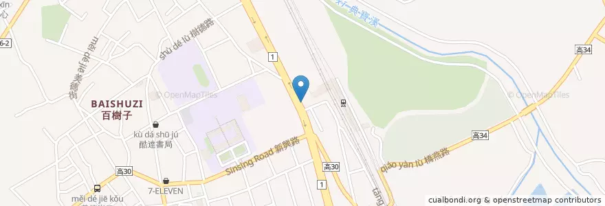 Mapa de ubicacion de 晨間廚房 en 臺灣, 高雄市, 橋頭區.