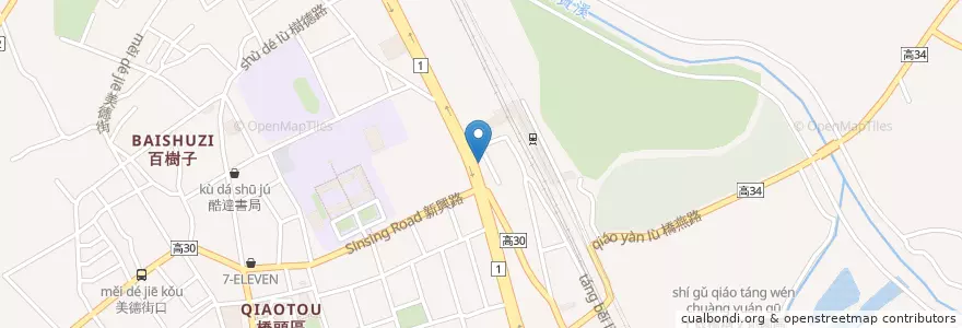 Mapa de ubicacion de 吉祥客飯 en تايوان, كاوهسيونغ, 橋頭區.