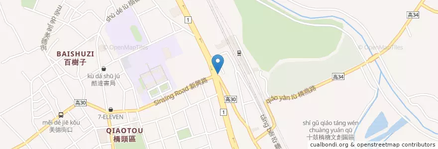 Mapa de ubicacion de 成功早點 en تايوان, كاوهسيونغ, 橋頭區.