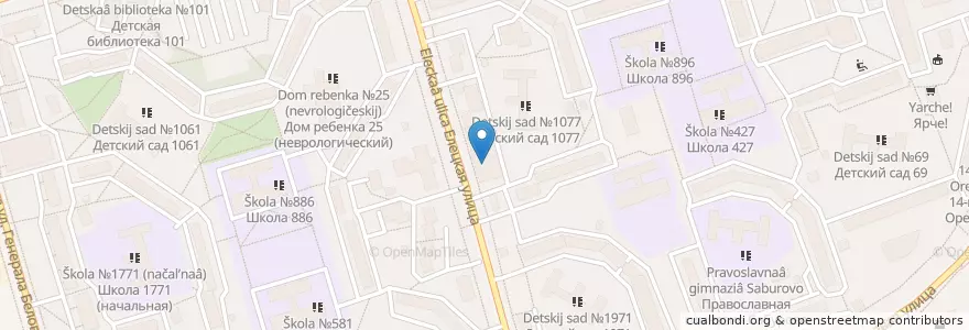 Mapa de ubicacion de Burger King en Rússia, Distrito Federal Central, Москва, Южный Административный Округ, Район Орехово-Борисово Южное.