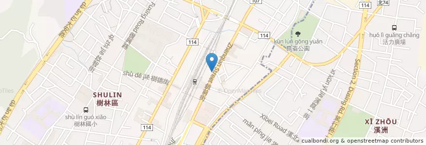 Mapa de ubicacion de 啡茶義式料理 en Taiwan, New Taipei, Shulin District.