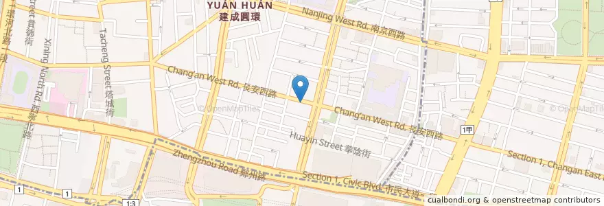 Mapa de ubicacion de 韓國媽媽烤肉 en 臺灣, 新北市, 臺北市, 大同區.