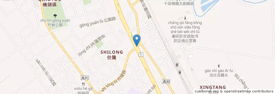 Mapa de ubicacion de 四海豆漿 en Taiwan, Kaohsiung, 橋頭區.