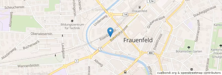 Mapa de ubicacion de Nemrut en Zwitserland, Thurgau, Bezirk Frauenfeld, Frauenfeld.