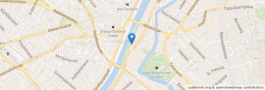 Mapa de ubicacion de Kraftwerk en Suisse, Zurich, District De Zurich, Zurich.