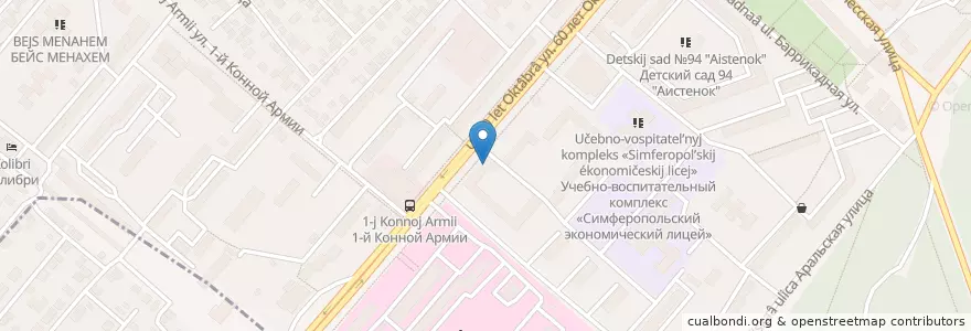 Mapa de ubicacion de Пиво en Russia, South Federal District, Autonomous Republic Of Crimea, Republic Of Crimea, Simferopol District, Simferopol Municipality Council, Simferopol (Urban Okrug).
