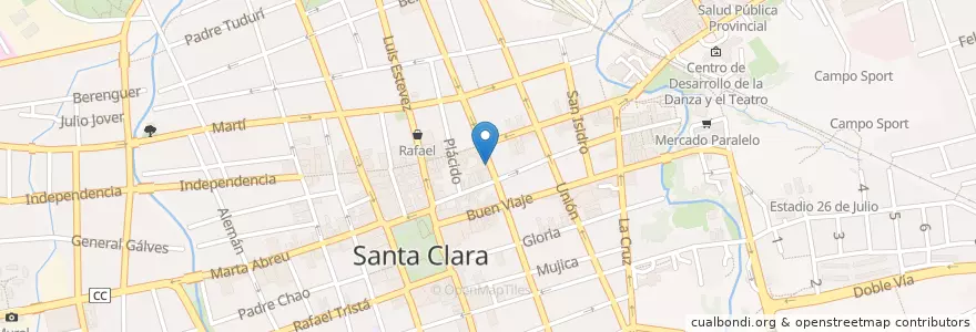 Mapa de ubicacion de SaboreArte en Cuba, Villa Clara, Santa Clara, Ciudad De Santa Clara.