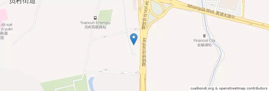 Mapa de ubicacion de 广播电视大学天河分校 en 中国, 広東省, 広州市, 天河区, 员村街道.
