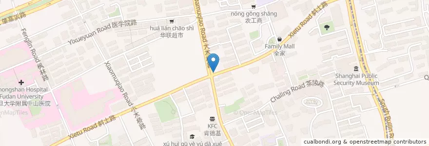 Mapa de ubicacion de 妯娌老鸭粉丝馆 en Çin, Şanghay, Xuhui.
