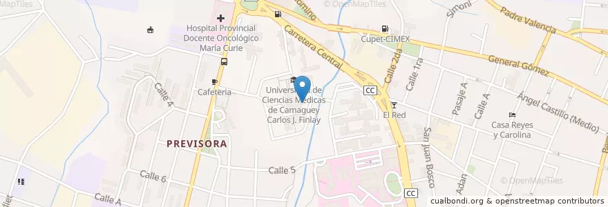 Mapa de ubicacion de Comedor de Profesores en Cuba, Camagüey, Camagüey, Ciudad De Camagüey.