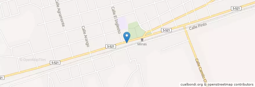 Mapa de ubicacion de Sala de video de Minas en Cuba, Camagüey, Minas, Pueblo De Minas.