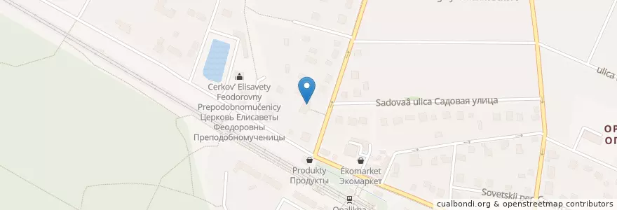 Mapa de ubicacion de Почта Банк en Rusia, Центральный Федеральный Округ, Московская Область, Городской Округ Красногорск.