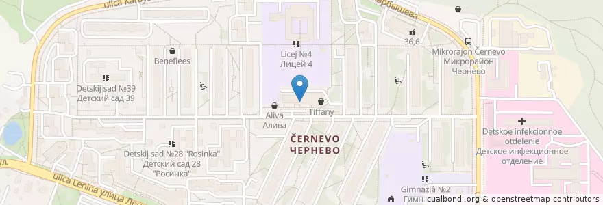 Mapa de ubicacion de Почта Банк en Russie, District Fédéral Central, Oblast De Moscou, Городской Округ Красногорск.