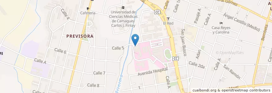 Mapa de ubicacion de Centro de Nefrología en Kuba, Camagüey, Camagüey, Ciudad De Camagüey.