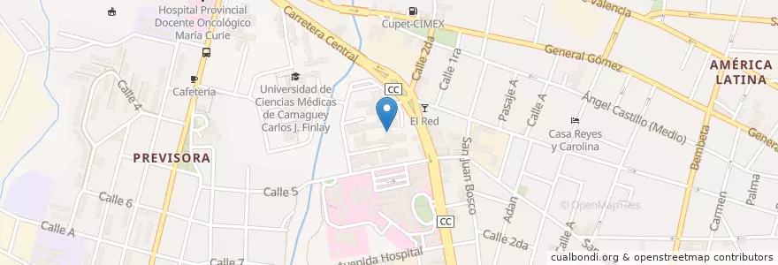 Mapa de ubicacion de Facultad de Medicina en كوبا, Camagüey, Camagüey, Ciudad De Camagüey.