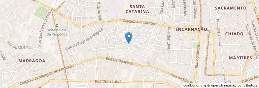 Mapa de ubicacion de Madame Petisca en ポルトガル, Área Metropolitana De Lisboa, Lisboa, Grande Lisboa, リスボン, Misericórdia.