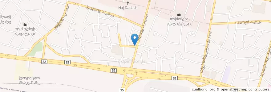 Mapa de ubicacion de درمانگاه مصباح en 이란, استان زنجان, شهرستان زنجان, بخش مرکزی, زنجان.
