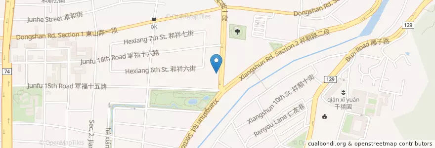 Mapa de ubicacion de 石坊健康蔬食庭園餐廳 en Тайвань, Тайчжун, 北屯區.