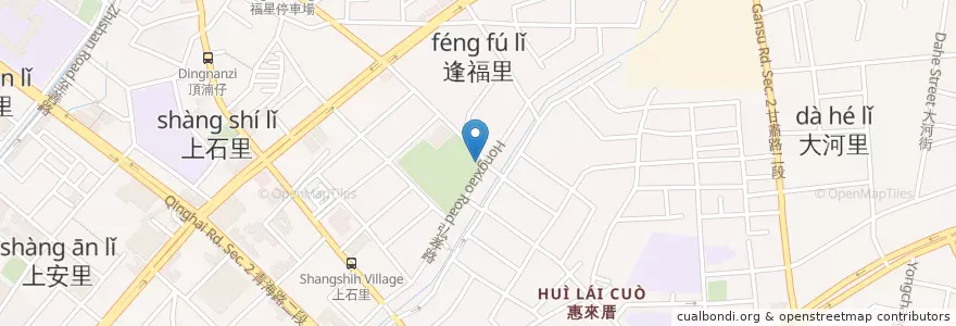 Mapa de ubicacion de 逢甲逢福福德祠 en تايوان, تاي شانغ, 西屯區.