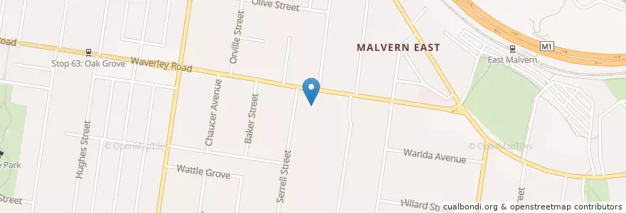 Mapa de ubicacion de Regis East Malvern en Australia, Victoria, City Of Stonnington.