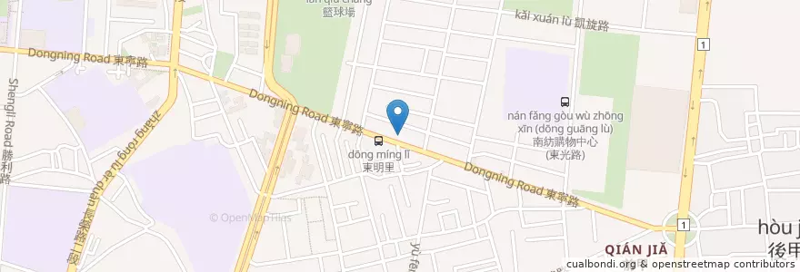 Mapa de ubicacion de 陽信商業銀行 en تایوان, 臺南市, 東區.