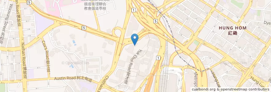 Mapa de ubicacion de D Cafe en China, Guangdong, Hong Kong, Kowloon, New Territories, Yau Tsim Mong District.