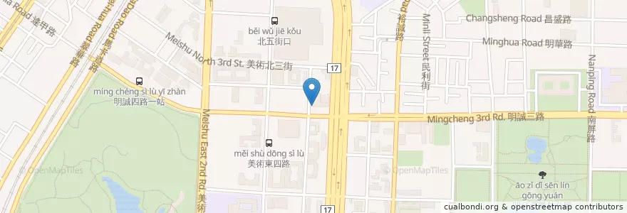 Mapa de ubicacion de 台新銀行 en تایوان, کائوهسیونگ, 鼓山區.