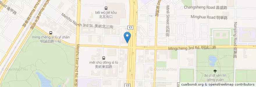 Mapa de ubicacion de 合作金庫商業銀行 en Taiwan, Kaohsiung, 鼓山區.