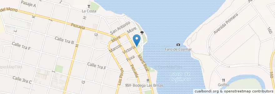 Mapa de ubicacion de WIFI_ETECSA  (Cojimar) en 古巴, La Habana.